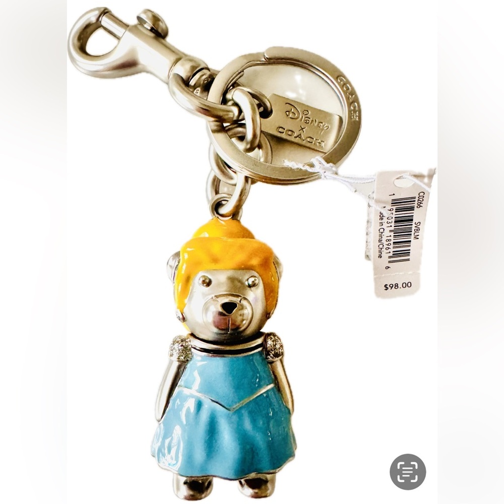 Coach Disney Bear Key Holder - Yellow and Blue - Picture 3 of 10